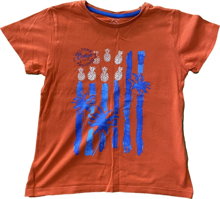 Tricou baiat , culoarea portocaliu , 4-5 ani