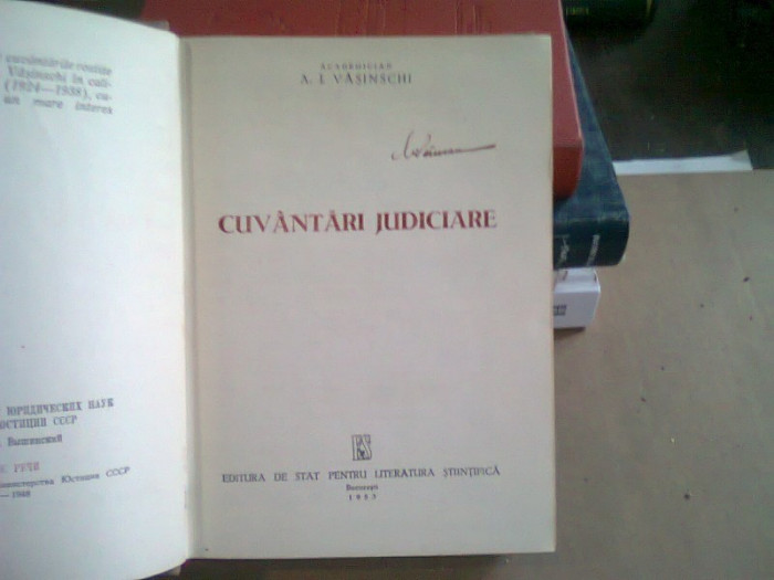 CUVANTARI JUDICIARE - A.I. VISINSCHI
