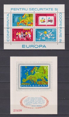 CONFERINTA PENTRU SECURITATE HELSINKI 1975 LP. 891-892 MNH foto