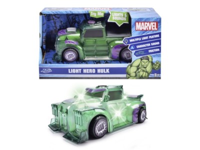 JADA MARVEL MASINUTA LIGHT HERO HULK CU SUNETE SI LUMINI SCARA 1:32 foto