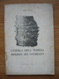 C. BOBULESCU - CANDELA DE LA TEMELIA BISERICII DIN COTMEANA - 1943