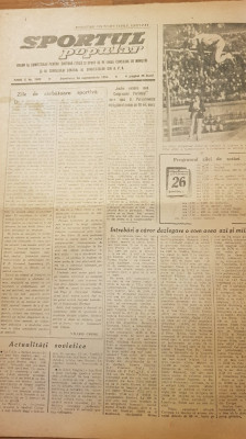 sportul popular 26 septembrie 1954-campionatele internationale de atletism RPR foto