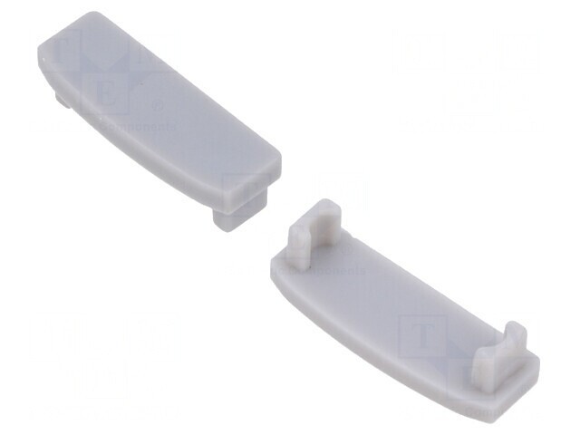 Obturator Argintiu pentru Profil LED - Set 10 Buc.