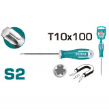 TOTAL - SURUBELNITA TORX-TX T10 - 5.0MM - 100MM - S2 (INDUSTRIAL) PowerTool TopQuality