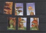 Grenada 2000 - Flora , Ciuperci , Serie 6 valori , dantelate , MNH , Mi.4076-4081.