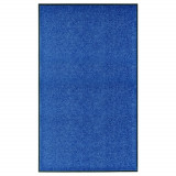 VidaXL Covoraș de ușă lavabil albastru 90x150 cm