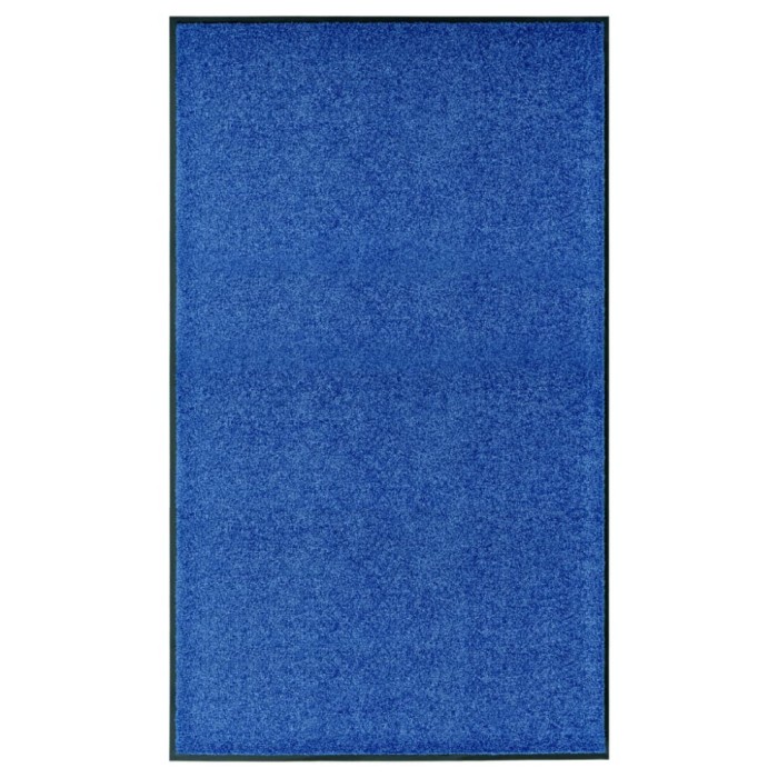 vidaXL Covoraș de ușă lavabil albastru 90x150 cm 323443