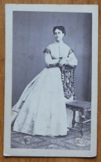 Foto Franz Duschek pe carton, secol 19, Maria Filiti