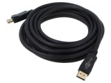 Cablu DisplayPort Goobay 5m negru, mufă DisplayPort cu aurire, dublu ecranat, versiune 2.1, compatibil 4K/8K