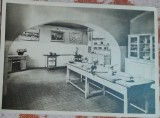 Carte postala, Scoala Centrala de Fete din Bucuresti. Sala de gospodarie, perioada interbelica