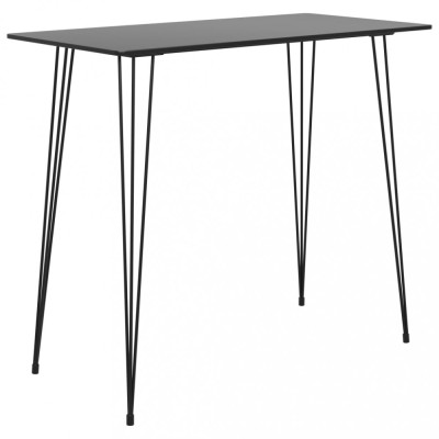 vidaXL Set mobilier de bar, 5 piese, negru și alb foto