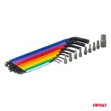 Chei hexagonale Imbus cu bit set 18 buc CRV AMIO-04787