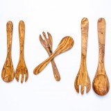 Set Verona lingură&nbsp;și furculiță din lemn de maslin 25 | 30 | 35 cm