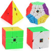 Set 4 Cuburi Rubik - MoYu Meilong Pyraminx Square 1 Megaminx Skewb, 4-6 ani