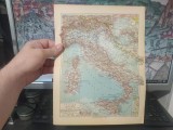 Hartă politică Italia, Italien, c. 1930, Bibliographisches Institut AG Leipzig, 181