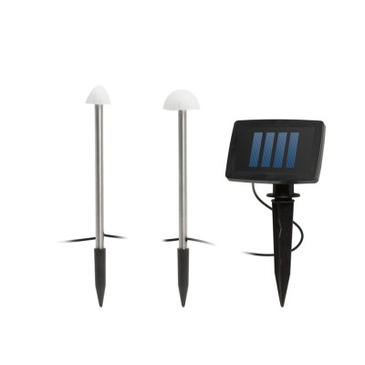 Set 12 lampi solare ciuperca LED Garden of Eden, 240 x 38 mm, 12 x LED, 400 mAh, autonomie 6-8 h, lumina alb cald, metal foto