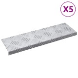 vidaXL Plăci cu tablouri 5 pcs Argintiu 60 x 18 cm Aluminiu 4104232