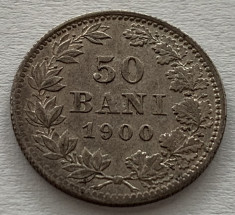 50 Bani 1900 Argint, Romania, a UNC, Patina foto