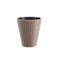 Ghiveci decorativ de flori, rotund, cafeniu, 18/37 L, 39x43.6 cm, Sandy foto