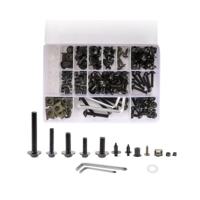 Kit Complet Suruburi Carene Moto Honda Suzuki Kawasaki Yamaha A035BLACK foto