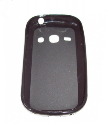 Husa silicon neagra (cu spate mat) pentru Samsung Galaxy Fame S6810 foto