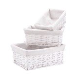 Cumpara ieftin Set 3 cosuri depozitare lemn salcie alb textil 27,5 x 19 x 11,5 cm, 32 x 23,5 x 14 cm, 38 x 28 x 16,5 cm