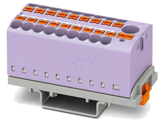 Conector pe șină 24A 690V push-in