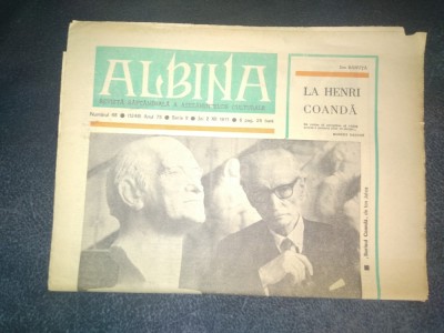 REVISTA ALBINA 2 DECEMBRIE 1971 foto