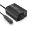 Invertor de Putere Auto Techstar&reg; 150W - 12V DC la 220V AC, cu Porturi USB-C si USB-A pentru Incarcare Rapida