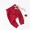 Pantaloni Bebe Unisex din bumbac organic Rosu BabyCosy (Marime: 6-9 luni)