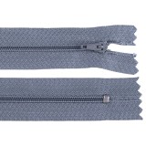 Fermoar spiralat nedetasabil Crisalida, lungime 20 cm Gri inchis