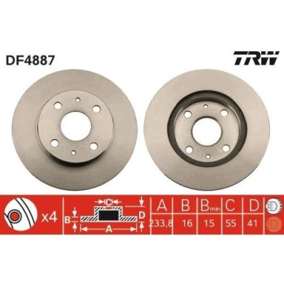 Set disc frana Daihatsu Cuore 6 (L251) (L251 L250 L260) 03.03-, Cuore 7 (L275 L285 L276) 12.06-, Move (L9) 04.97-09.02, Sirion (M1) 04.98-04.05, Siri foto