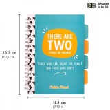 Caiet cu Spirala si Separatoare Pukka Pad Planet , zThere are Two, , Dictando, 200 Pagini