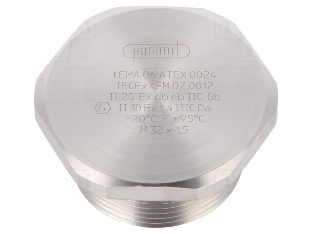 Capac de protecție IP68 din oțel inoxidabil M32 1.5