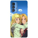 Husa compatibila cu Motorola G50 model Winry and Edward Full Metal Alchemist, Silicon, TPU, Viceversa, Transparent, Carcasa