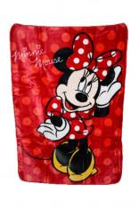 Paturica groasa Disney Minnie Mouse STC06 100 x 140 cm, Rosu foto