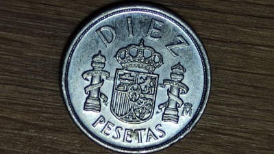 Spania - moneda de colectie - 10 / diez pesetas 1985 -AUNC - senzationala ! foto