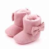 Cizmulite roz cu fundita (Marime Disponibila: 9-12 luni (Marimea 20