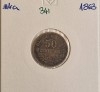341 Italia, Italy, 50 Centesimi - Victor Emmanuel II 1853, KM#4a, argint, Europa