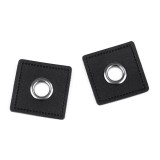 Set 2 ocheti metalici pentru cusut 30 x 30 mm, Negru, Crisalida