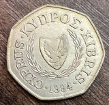 C50 CL 1 - Moneda foarte veche - Cipru - 50 centi - 1994