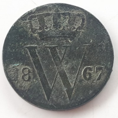 Olanda 1/2 cent 1867 William lll foto