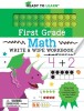 Ready to Learn: First Grade Math Write &amp; Wipe Workbook with Popper