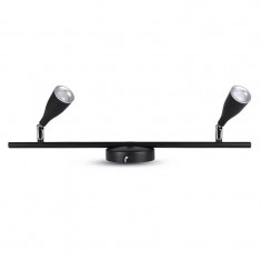 Lampa LED montaj perete 9W 3000K alb cald - negru