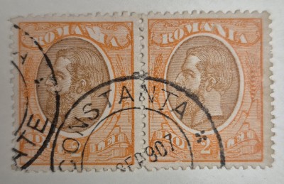 Romania 1900-11 Carol I, 2 LEI, 51L / WZ2 foto