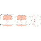 Set placute frana Trw GDB3529, parte montare : punte spate