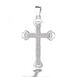 Cumpara ieftin Pandantiv argint 925, JW1303, model cruce, placat cu rodiu