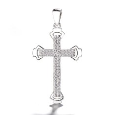 Pandantiv argint 925, JW1303, model cruce, placat cu rodiu