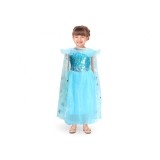 Costum carnaval Blue lady pentru copii, marime 110/125 cm (4-6 ani)