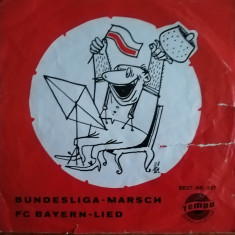 Disc Vinil 7# E. Jäger Bundesliga Marsch-FC Bayern Lied-TEMPO 957